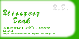 ulisszesz deak business card